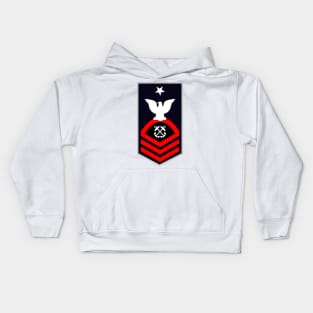 Navy - SCPO - Blue - Red without Txt Kids Hoodie